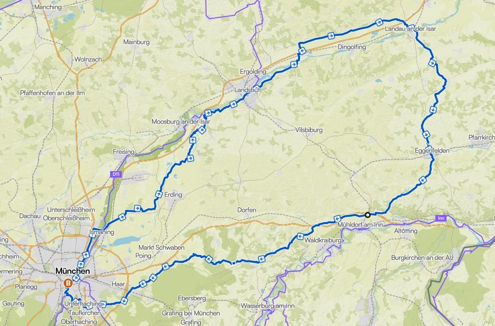 Strecke Niederbayern Rundfahrt